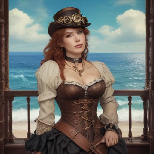 I want something amazing like feeling you. You are very proud by yourself. I want something amazing like feeling you. You are very proud by yourself. in Steampunk style with Oceans background