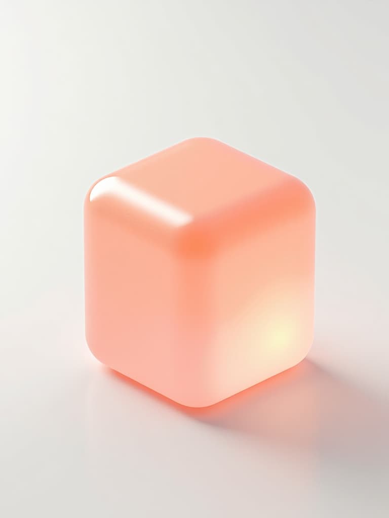  small sports icon, peach gradient, white background, frosted glass, transparent sense of science and technology, ultra minimalist appearance, bright color, studio lighting, peach and white background, industrial design, a wealth of details, ultra high definition, dribble, pinterest, ray tracing, isometric view, blender, c4d, oc renderer v 6.0 style raw, 3d side view