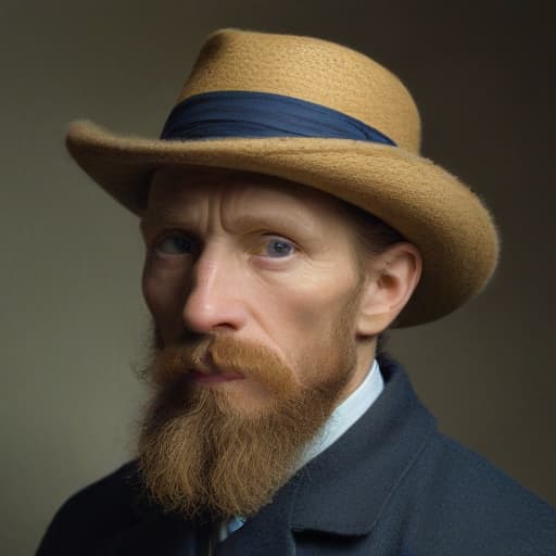 vincent van goch als een vrouw met baard