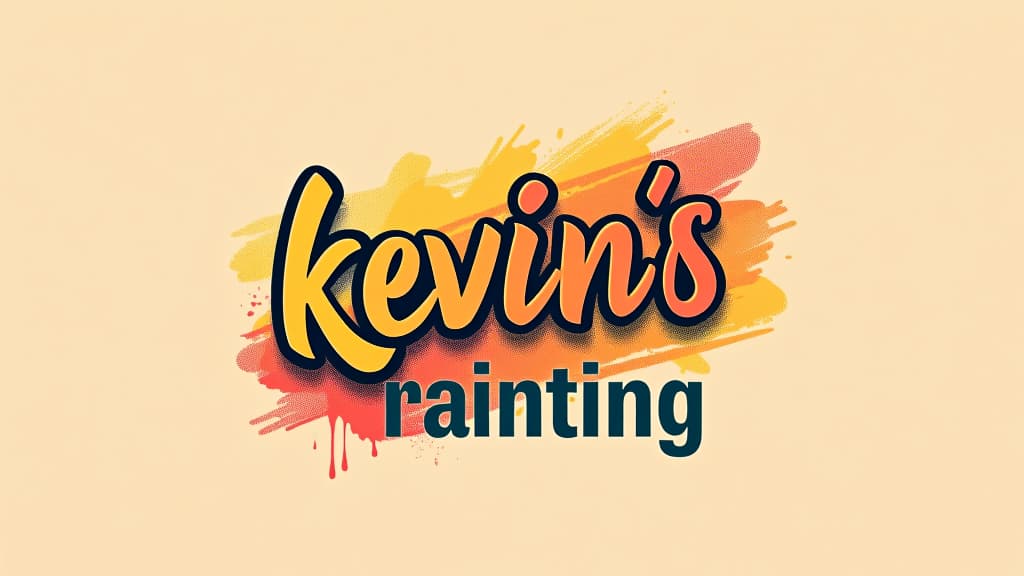  design a logo, in a pencil style. painting service , with the text 'kevin’s painting '.