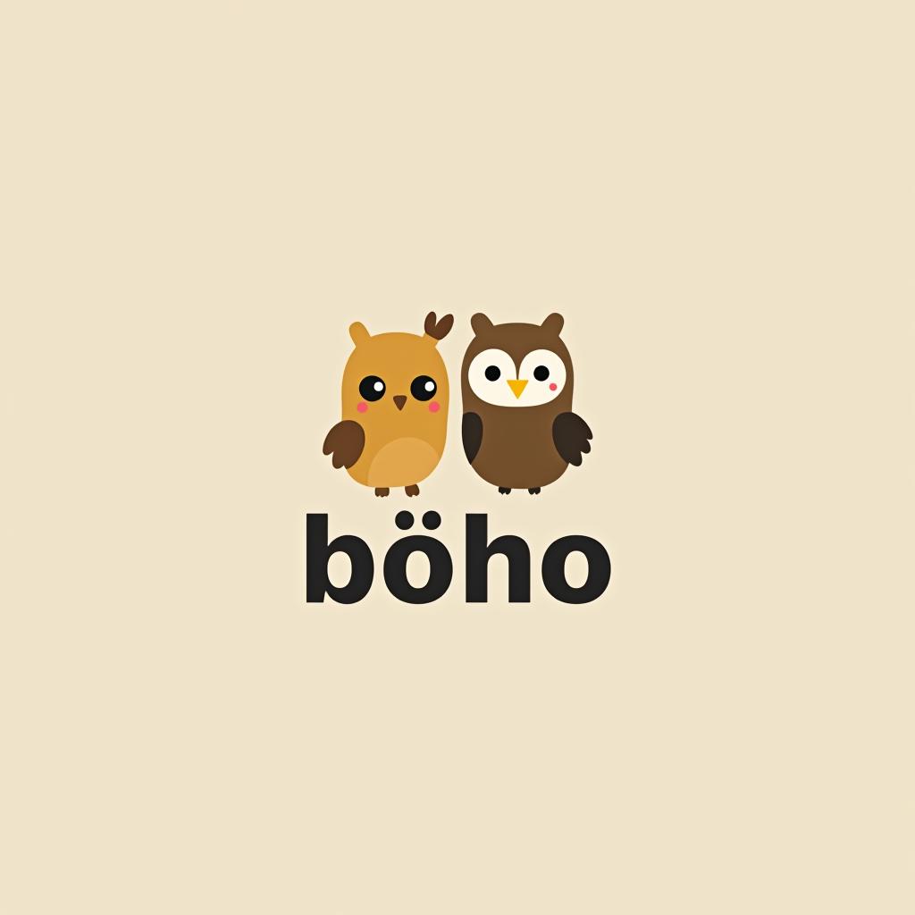  design a logo, un búho, with the text 'búho '.