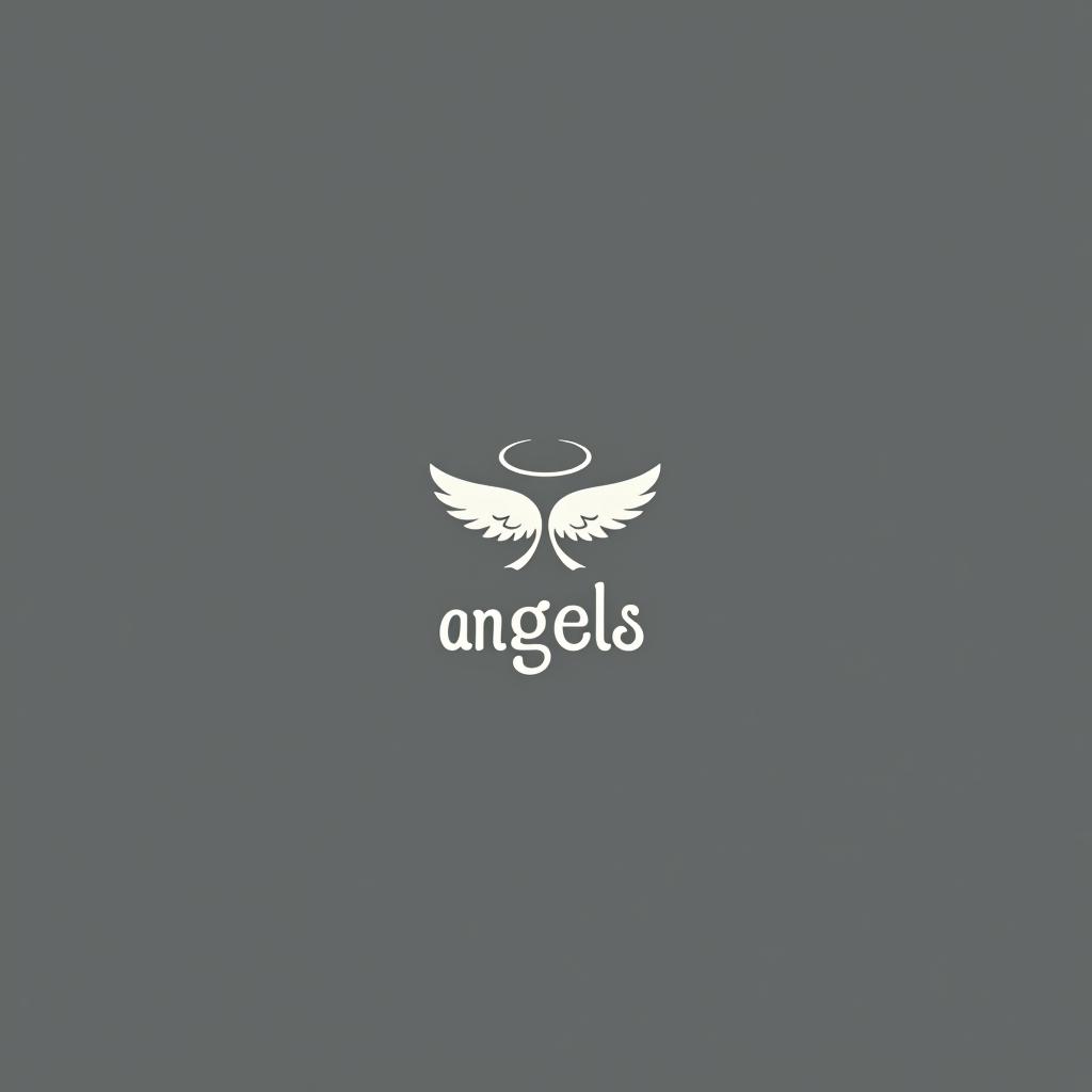  design a logo, in a minimalism style. 水彩スタイル、ロゴ、海、青緑色、、白背景。, with the text 'smile angels'.