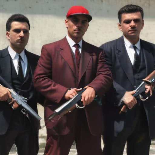 Albanian mafia with guns