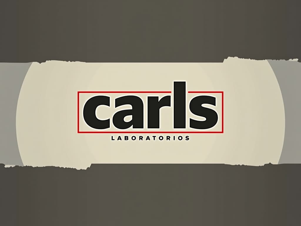  design a logo, in a threedrender style. logo de nombre “carls” laboratorios , with the text 'hitler'.