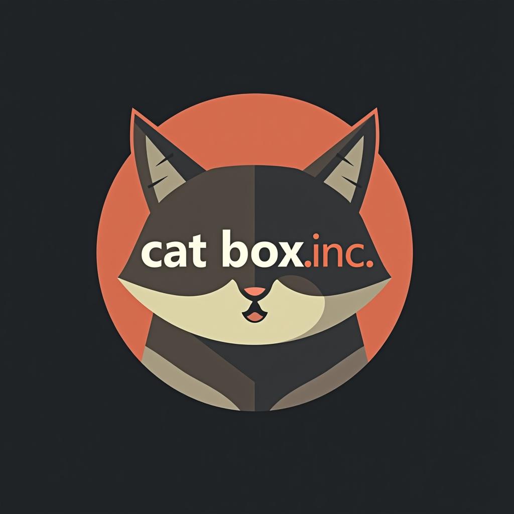  design a logo, génère moi un logo pour les événements communautaires de ma communauté whatsapp (cat box.inc), with the text 'cat box.inc'.