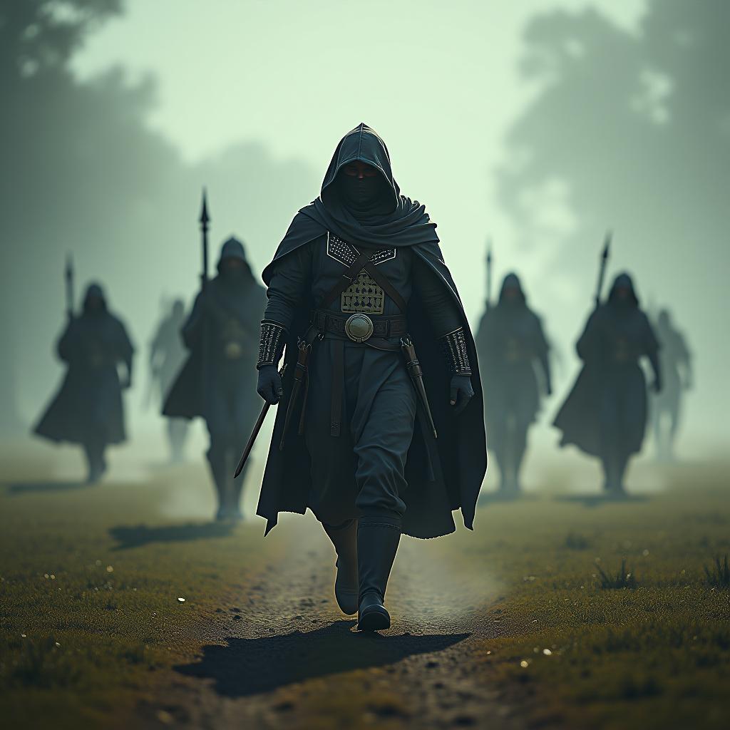  single wars moving towards their goal hyperrealistic, full body, detailed clothing, highly detailed, cinematic lighting, stunningly beautiful, intricate, sharp focus, f/1. 8, 85mm, (centered image composition), (professionally color graded), ((bright soft diffused light)), volumetric fog, trending on instagram, trending on tumblr, HDR 4K, 8K