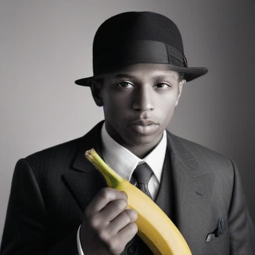 a gangster with banana