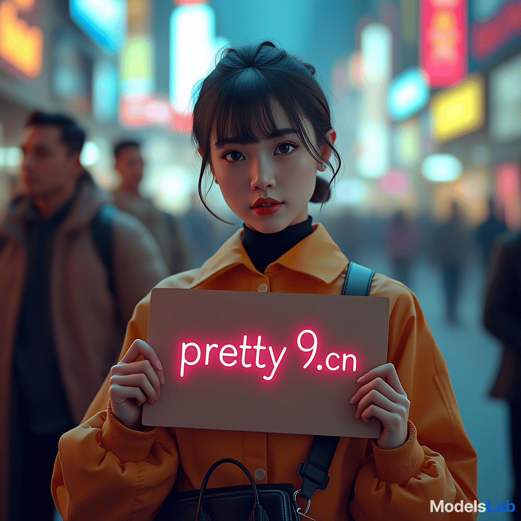  a beautiful girl holds a sign that says pretty9.cn hyperrealistic, full body, detailed clothing, highly detailed, cinematic lighting, stunningly beautiful, intricate, sharp focus, f/1. 8, 85mm, (centered image composition), (professionally color graded), ((bright soft diffused light)), volumetric fog, trending on instagram, trending on tumblr, HDR 4K, 8K