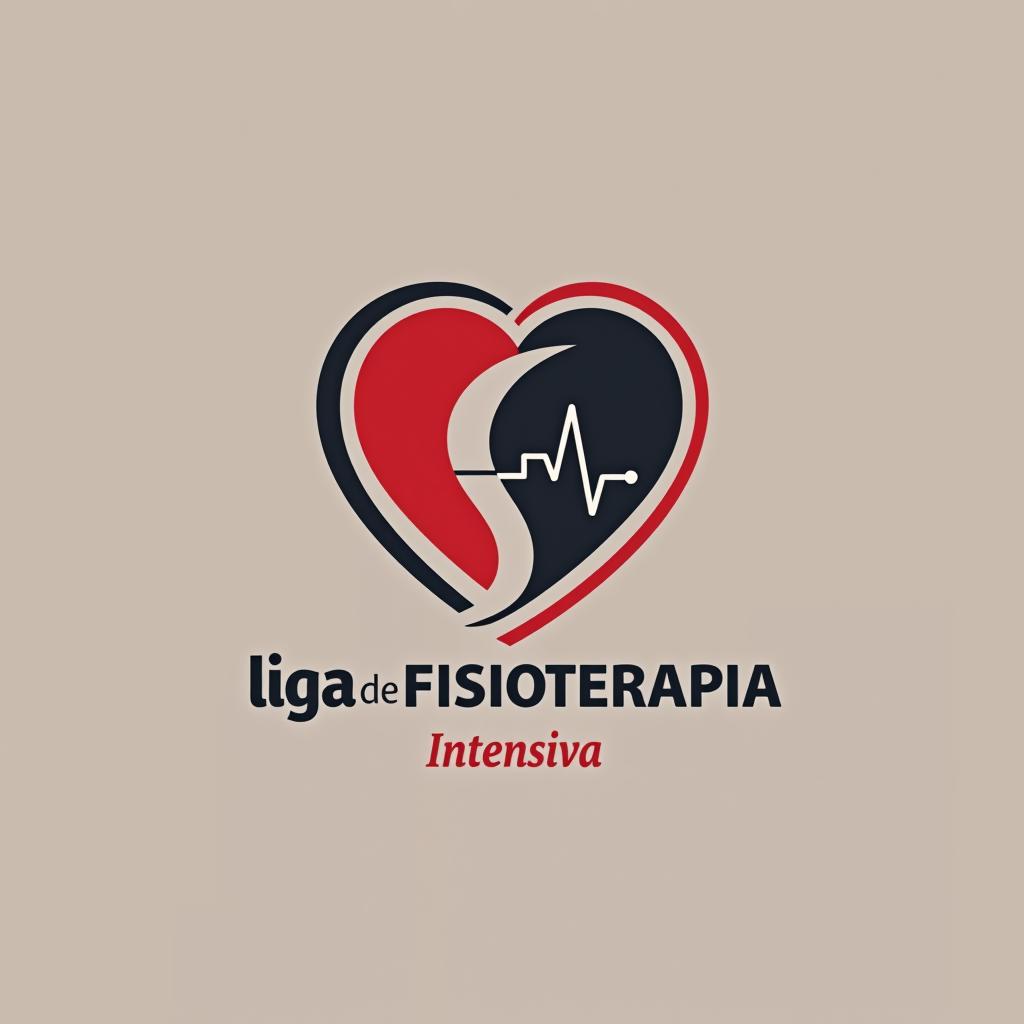  design a logo, faça uma imagem de um logotipo contendo um coração é um pulmão , nas cores preto ,vermelho , branco e detalhes em dourado ., with the text 'liga de fisioterapia intensiva '.