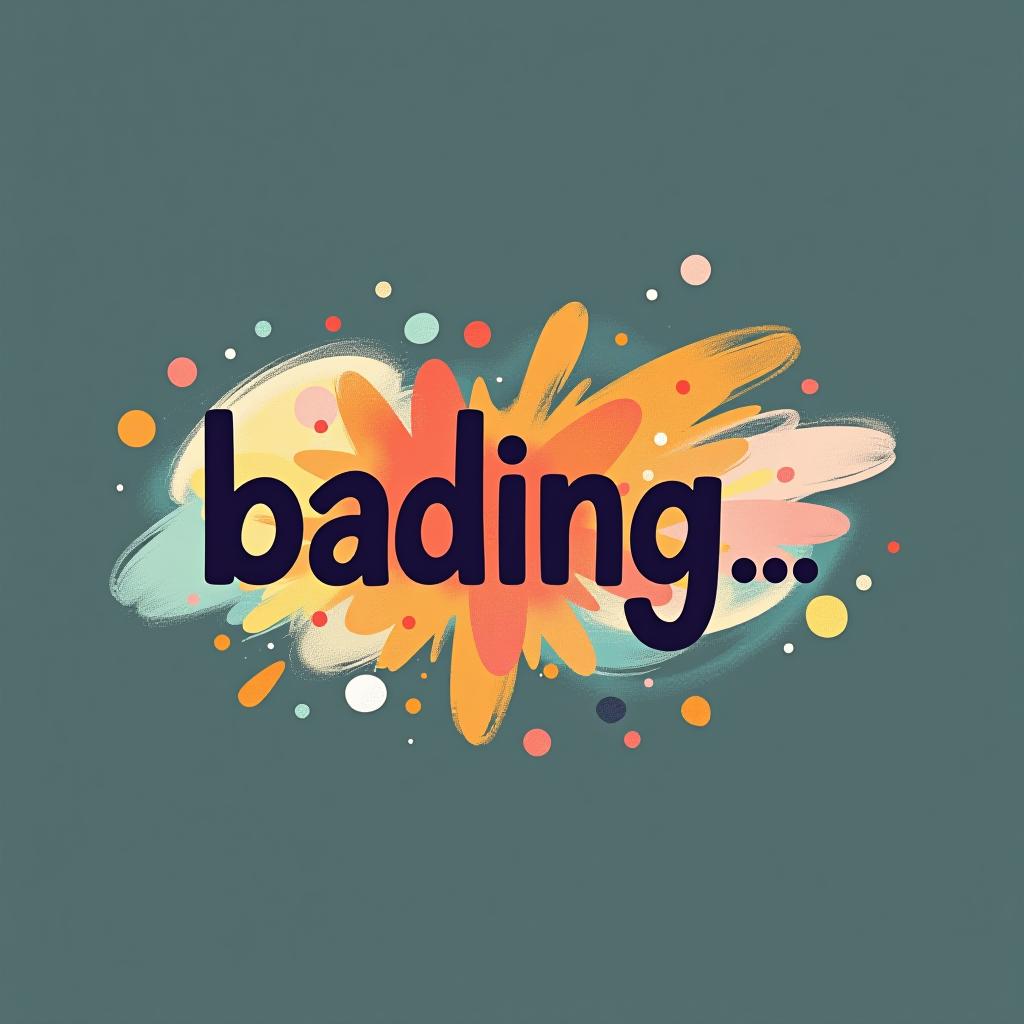  bading..., (logo), creative, unique, abstract, colorful, hand drawn, brush strokes, freeform shapes, expressive, playful