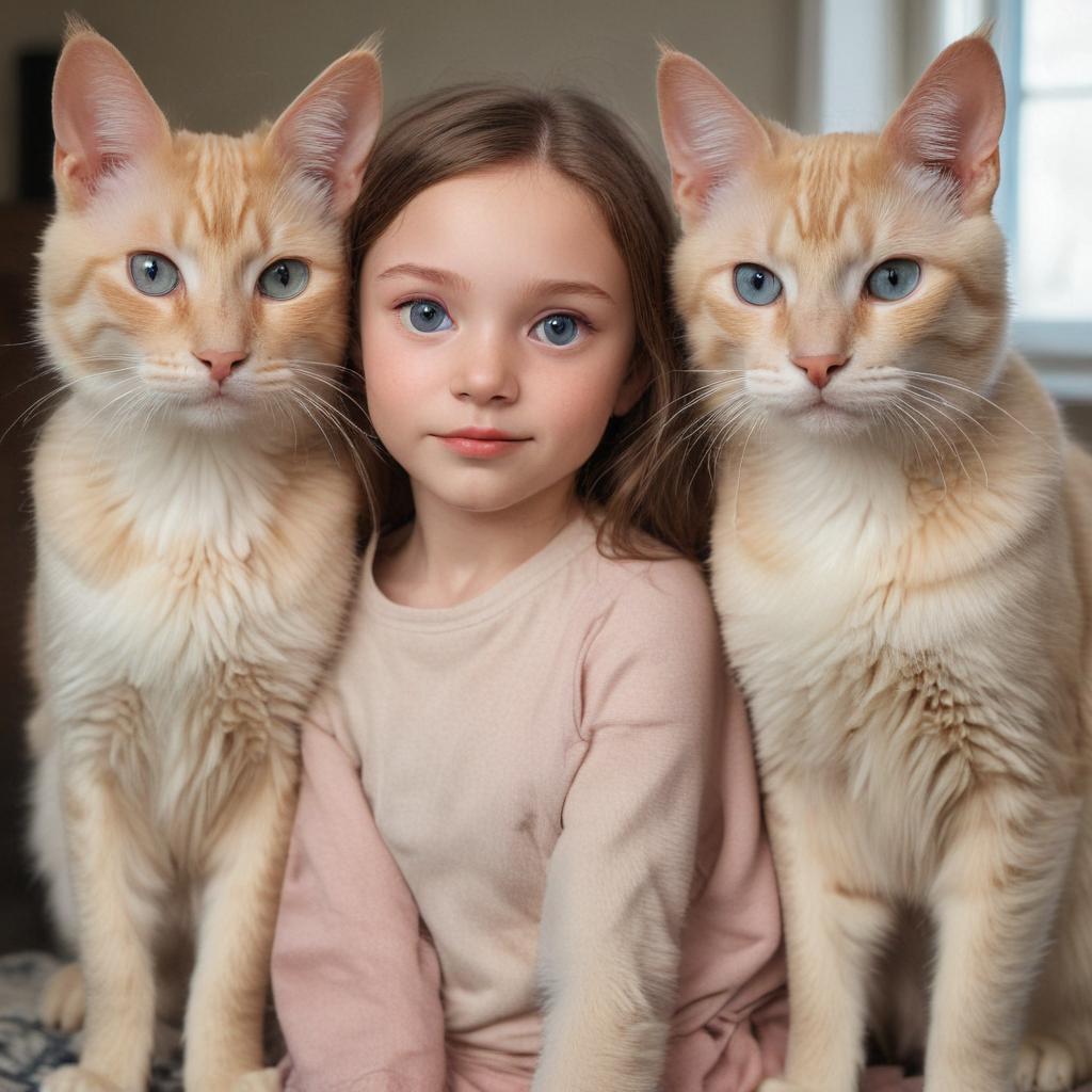 three 13 year human girls who are cat hybrids