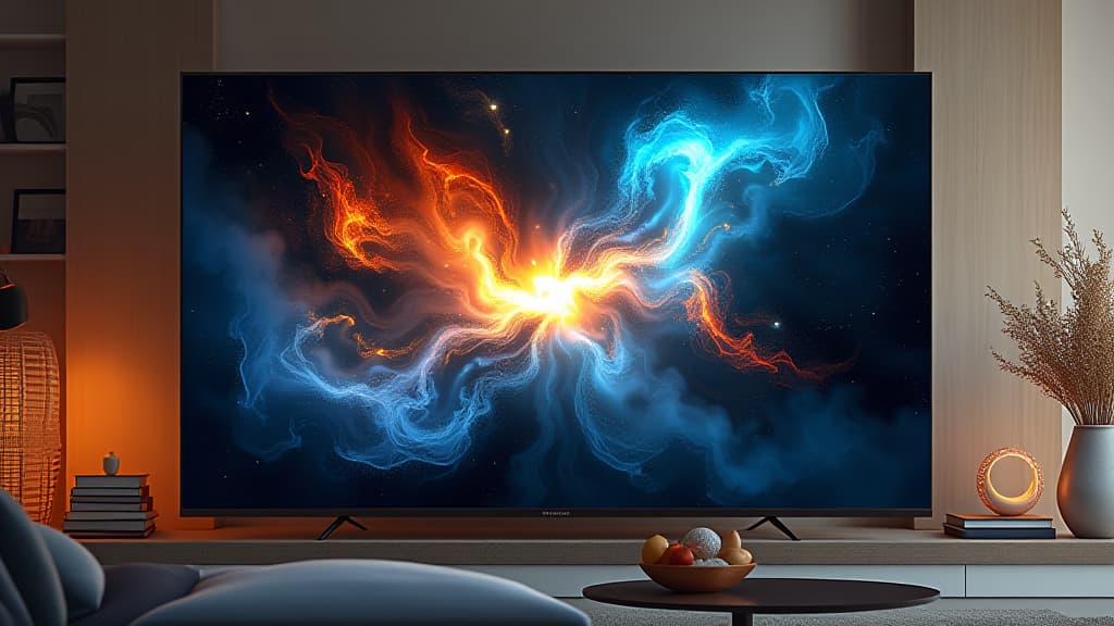  tv 4k flat screen lcd or oled, plasma, high quality, high details, hd, perfect composition, 4k epic detailed, highly detailed, sharp focus, high resolution