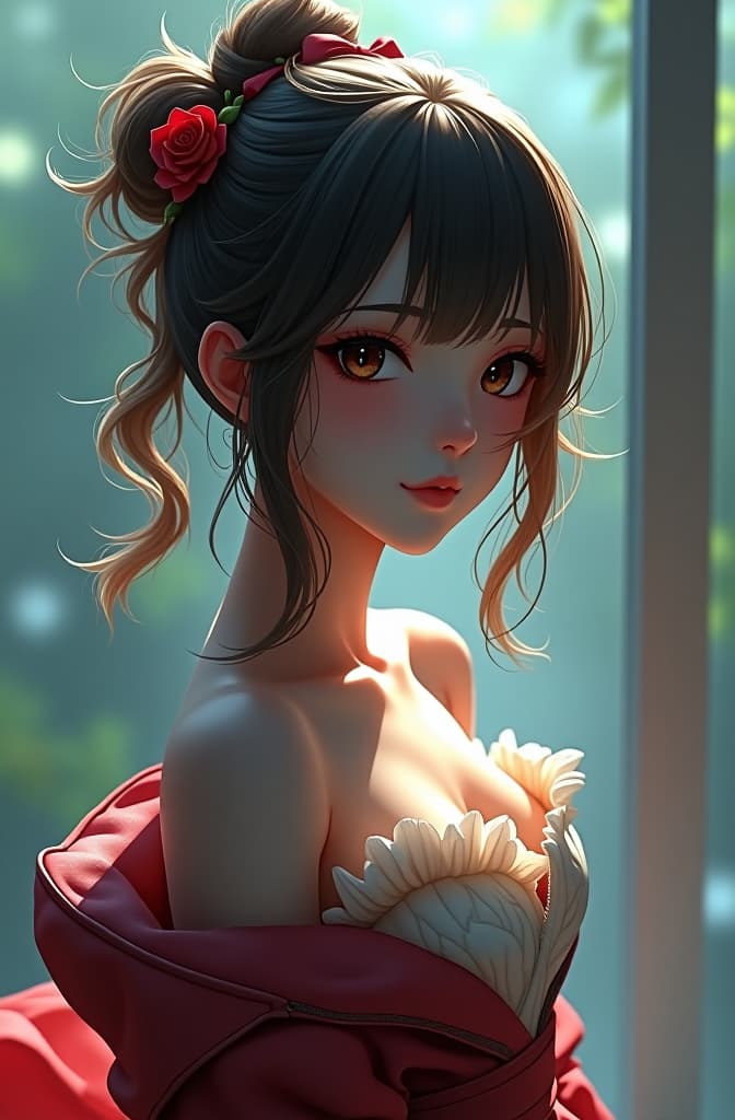  anime girl hyperrealistic, full body, detailed clothing, highly detailed, cinematic lighting, stunningly beautiful, intricate, sharp focus, f/1. 8, 85mm, (centered image composition), (professionally color graded), ((bright soft diffused light)), volumetric fog, trending on instagram, trending on tumblr, HDR 4K, 8K