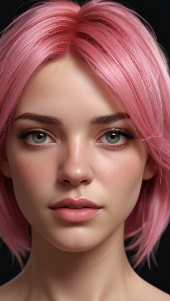 pink hair , trending on art station, (detailed face), ((upper body)), (front view),(masterpiece:1.4),(photorealistic:1.4),(high resolution),(exquisitely detailed),(beautiful detailed light),(ultra_color),(perfect anatomy),best quality,ultra high definition,(cinematic light),<lora:ClothingAdjuster3:-0.5>