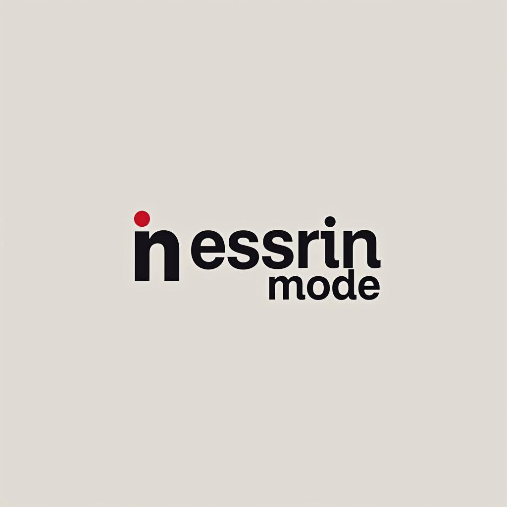  design a logo, in a minimalism style. n m logo nesrin mode , with the text 'nesrin mode '.