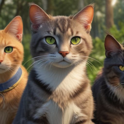 Lriesenstern aus Warrior Cats Ultra realistisch schaut auf die Clans