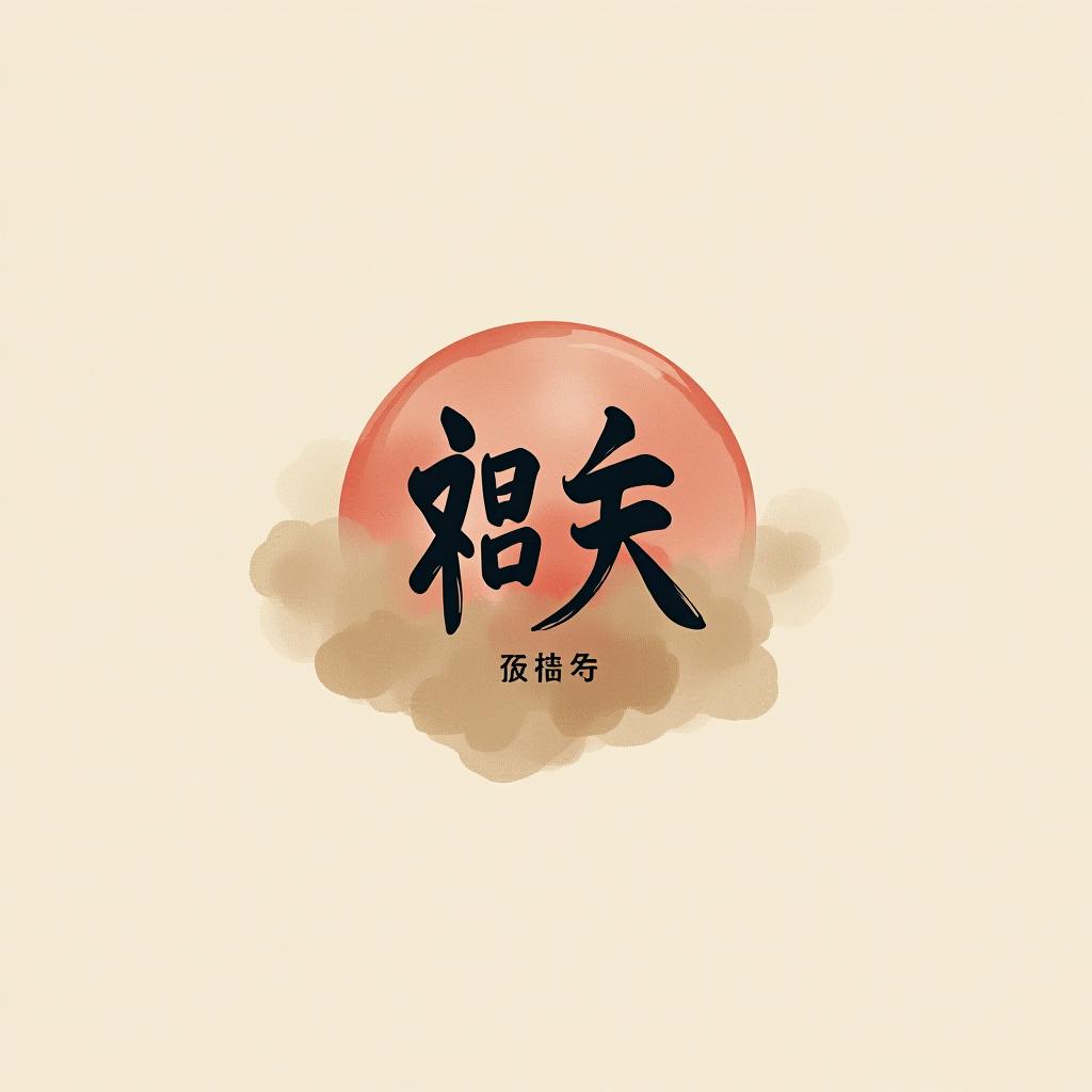  design a logo, in a watercolor style. 鬼, with the text '透かしの刃'.