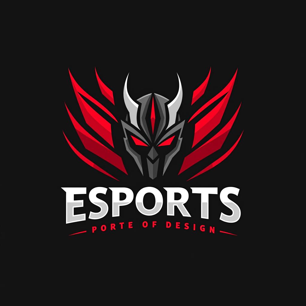  design a logo, esports logo, waffenthema, schwarz und rote farbe