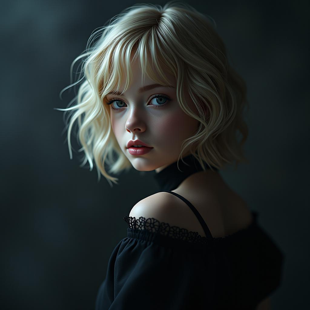  xxmix girl,1girl,fluffyshorthair,darktheme,blondehair,messyhair,filmgrain,fog,blackthememtyndall hyperrealistic, full body, detailed clothing, highly detailed, cinematic lighting, stunningly beautiful, intricate, sharp focus, f/1. 8, 85mm, (centered image composition), (professionally color graded), ((bright soft diffused light)), volumetric fog, trending on instagram, trending on tumblr, HDR 4K, 8K