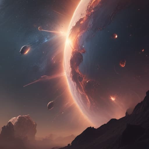 mdjrny-v4 style photo of a ultra realistic space nebula, dramatic light, pale sunrise, battered, low angle, trending on artstation, focused, extreme details, unreal engine 5, cinematic, masterpiece, art by studio ghibli, intricate artwork by john william turner, sharp