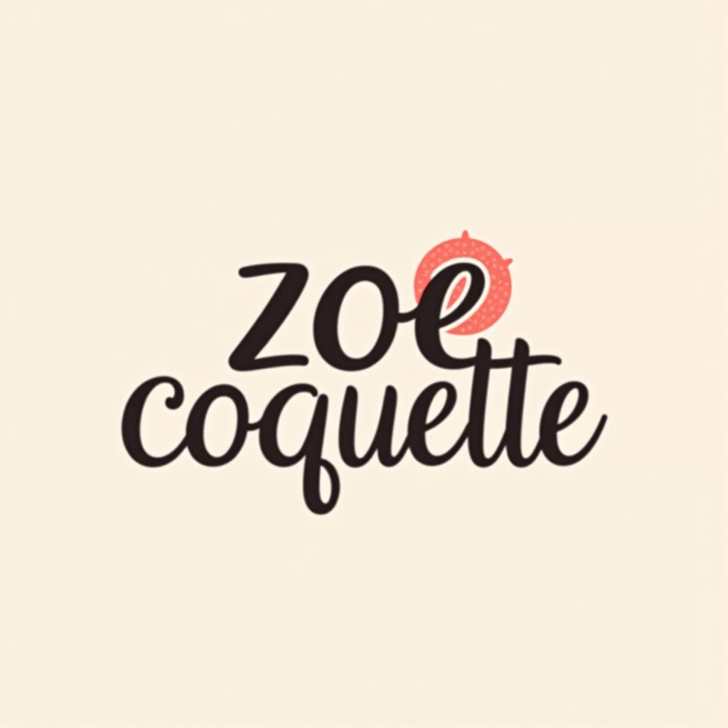  design a logo, , with the text 'zoe coquette'.