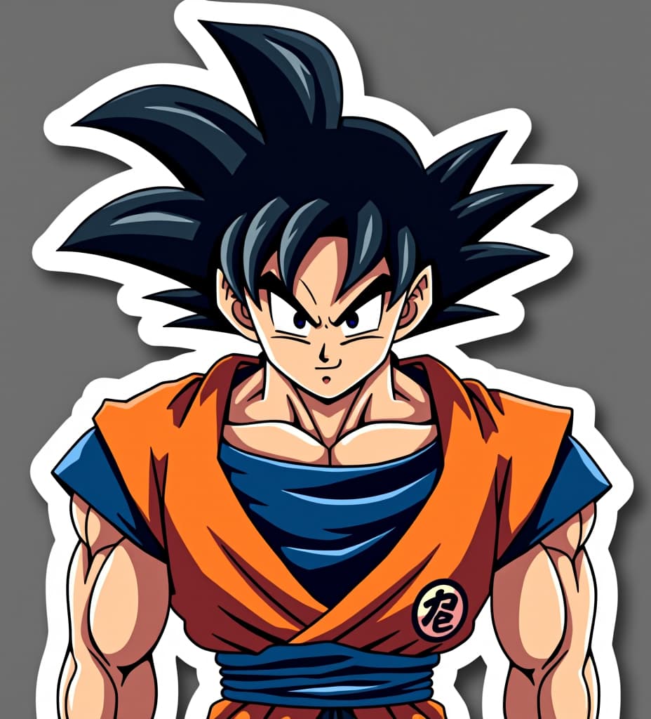  goku sticker art