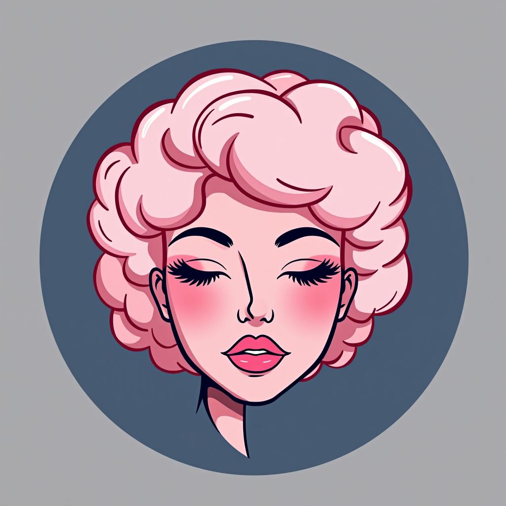  logo for the face and body aesthetics school studio "cotton candy"