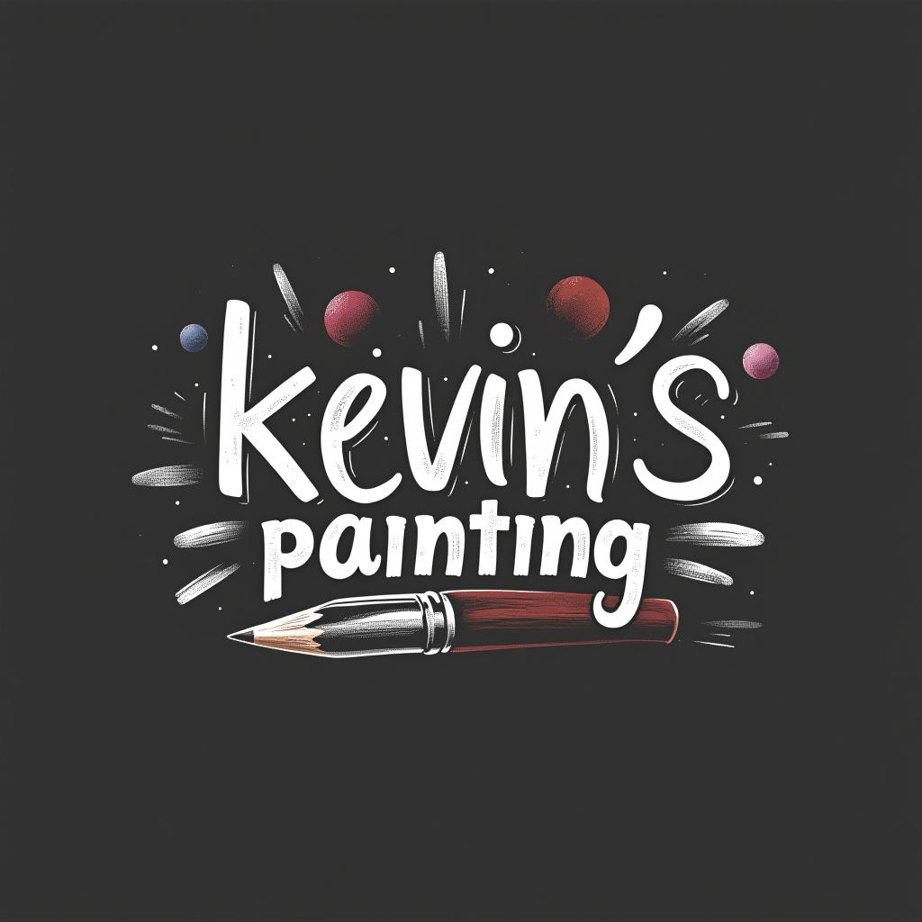  design a logo, in a pencil style. painting service, with the text 'kevin’s painting '.