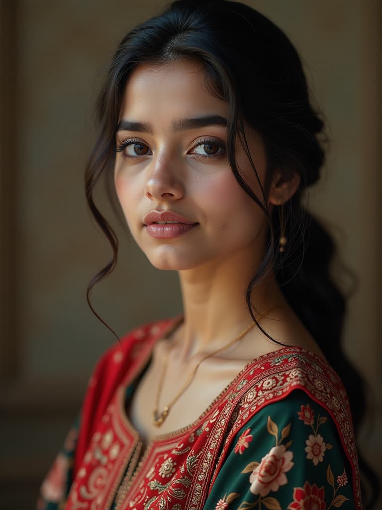  pakistani girl without makeup age around 18 years, cinematic shot hyperrealistic, full body, detailed clothing, highly detailed, cinematic lighting, stunningly beautiful, intricate, sharp focus, f/1. 8, 85mm, (centered image composition), (professionally color graded), ((bright soft diffused light)), volumetric fog, trending on instagram, trending on tumblr, HDR 4K, 8K