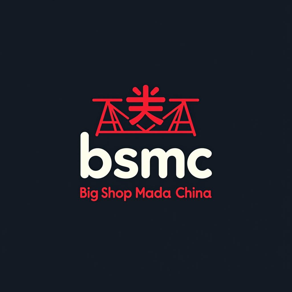  design a logo, big shop mada china , with the text 'bsmc'.