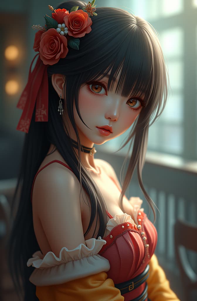  anime girl hyperrealistic, full body, detailed clothing, highly detailed, cinematic lighting, stunningly beautiful, intricate, sharp focus, f/1. 8, 85mm, (centered image composition), (professionally color graded), ((bright soft diffused light)), volumetric fog, trending on instagram, trending on tumblr, HDR 4K, 8K