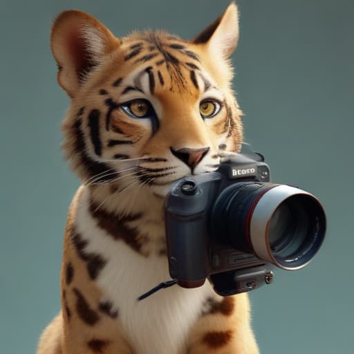 Animal with video camera for avatar in Киберпанк style