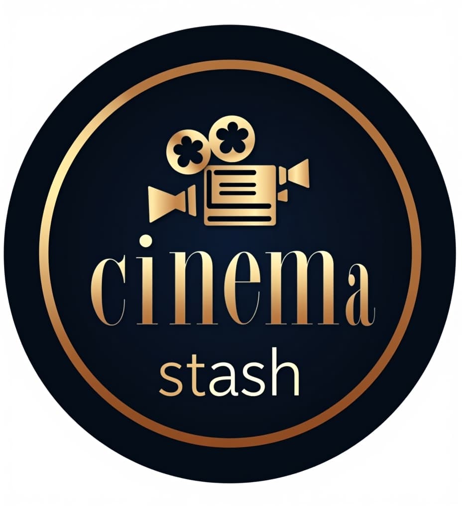  prompt: design a logo for a movie channel called "cinema stash". the logo should be sleek, modern, and sophisticated, with an advanced and fancy style. incorporate elements like a film reel, a vintage movie camera, or a cinematic spotlight. use a luxurious color palette of deep gold, black, and royal blue. the typography should be elegant and bold, with a slight futuristic touch. the overall design should evoke a sense of cinematic magic and premium quality.::4