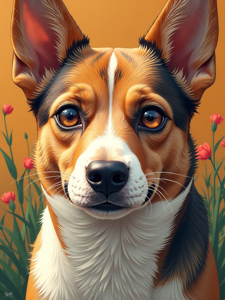  {{dog in eyes🐶: 2.2}} (super close up: 1.5), ((masterpiece,finest,absurd)),illustration style