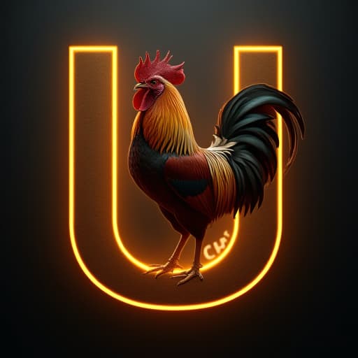  logocombine the letter u with a rooster in a golden black colour minimalist and modernizm logo stylelogo hyperrealistic, full body, detailed clothing, highly detailed, cinematic lighting, stunningly beautiful, intricate, sharp focus, f/1. 8, 85mm, (centered image composition), (professionally color graded), ((bright soft diffused light)), volumetric fog, trending on instagram, trending on tumblr, HDR 4K, 8K