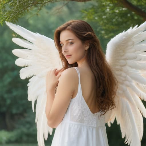 Un ange with Nature background