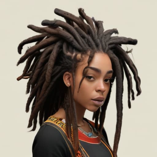 black woman with dreadlocks hair