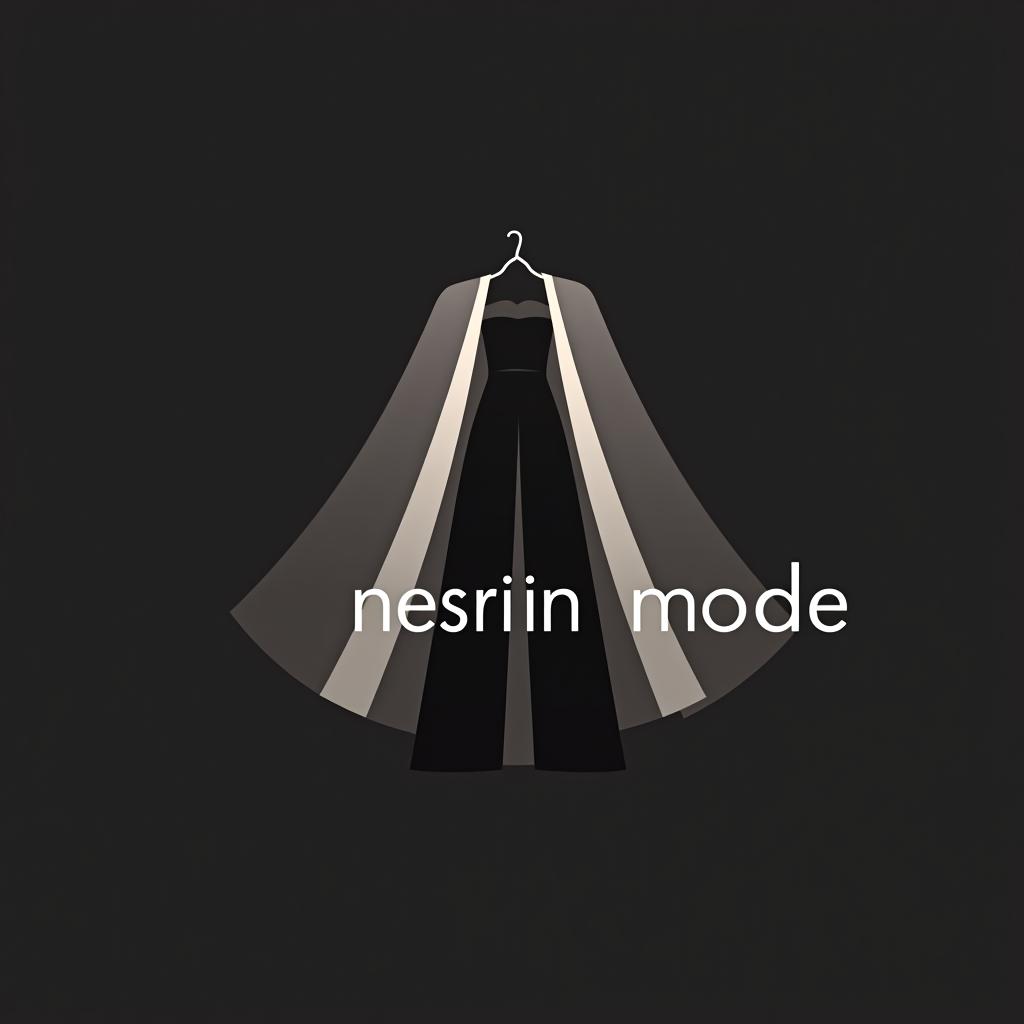  design a logo, in a minimalism style. n m logo nesrin mode mit kleidern schwarz weiß elegant türkei , with the text 'nesrin mode '.