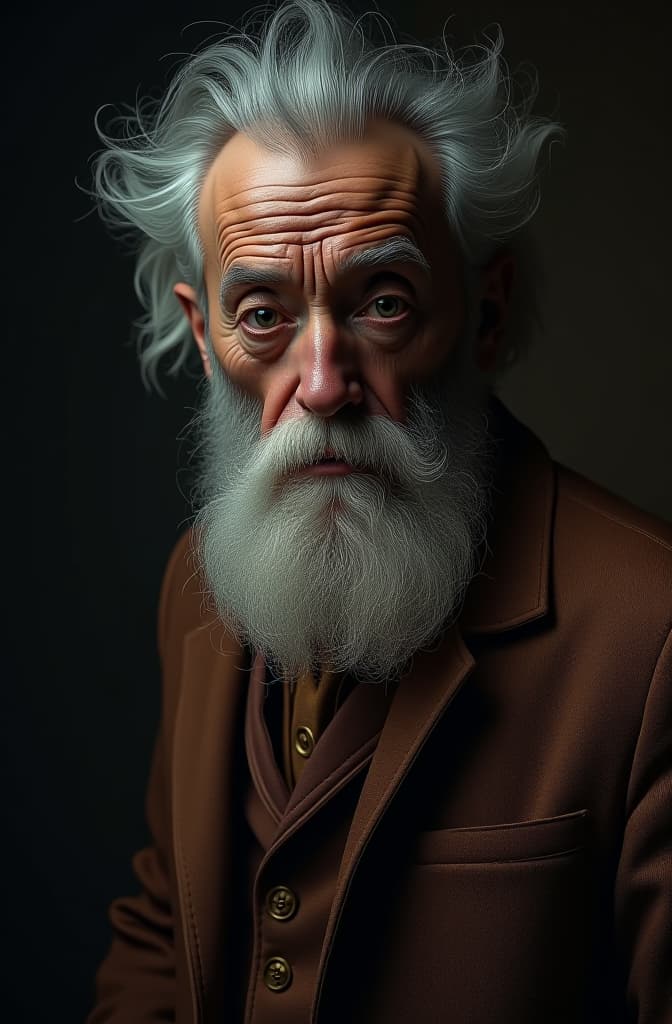  mariano eduardo de rivero un famoso viejo sentado hyperrealistic, full body, detailed clothing, highly detailed, cinematic lighting, stunningly beautiful, intricate, sharp focus, f/1. 8, 85mm, (centered image composition), (professionally color graded), ((bright soft diffused light)), volumetric fog, trending on instagram, trending on tumblr, HDR 4K, 8K