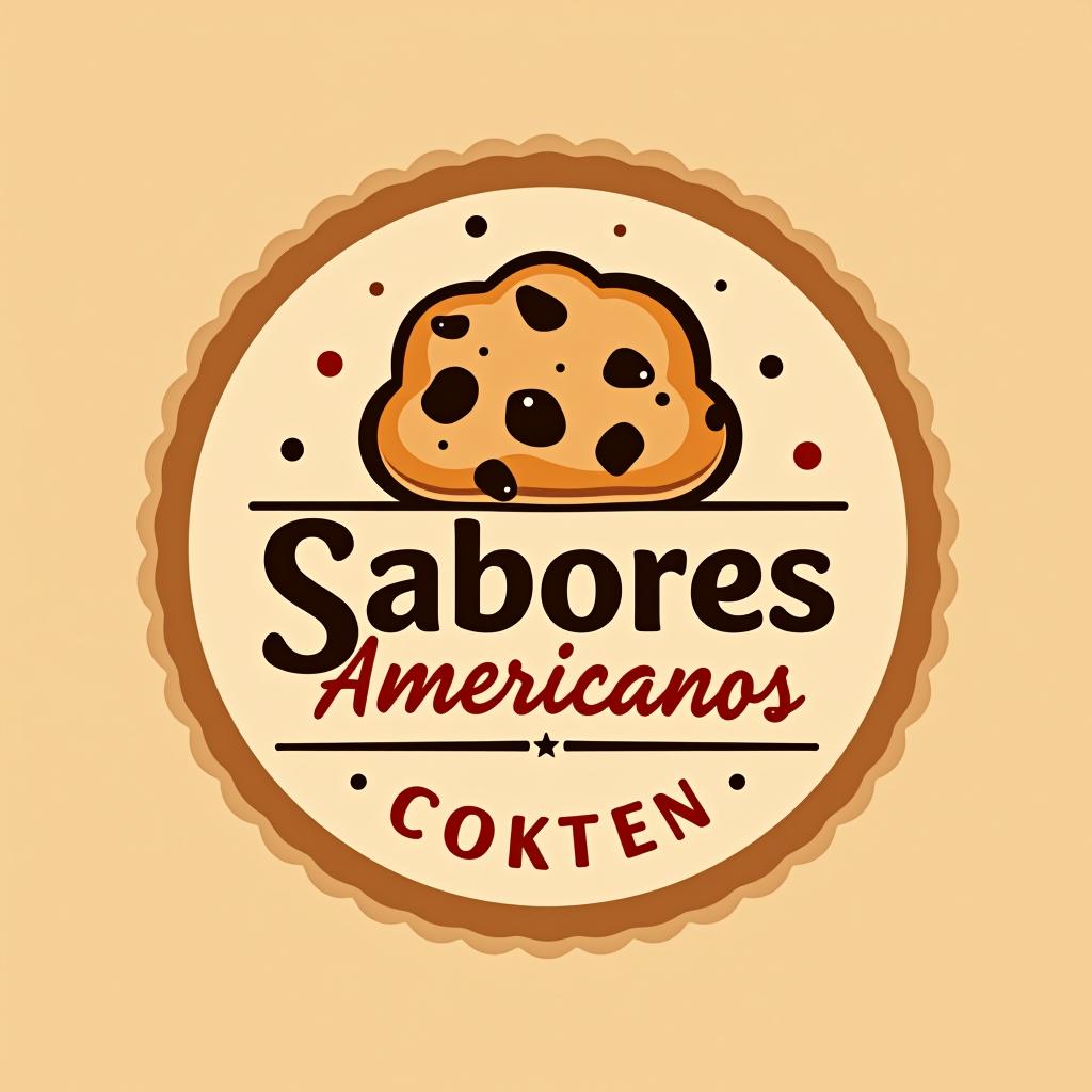  design a logo, logo with the name “sabores americanos” the logo should have cookies