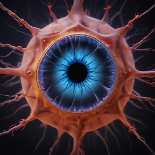 Neuron with cores in the form of eye