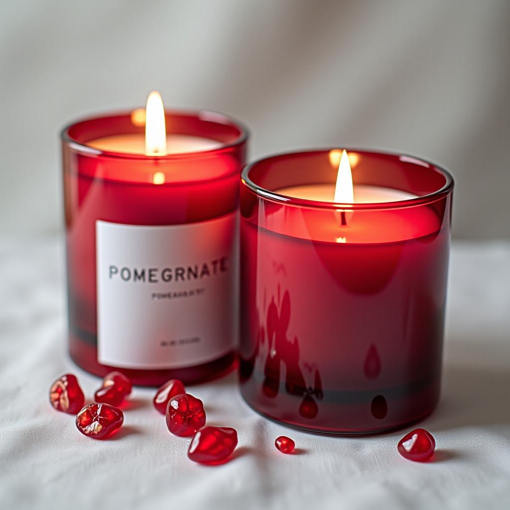  pomegranate candles