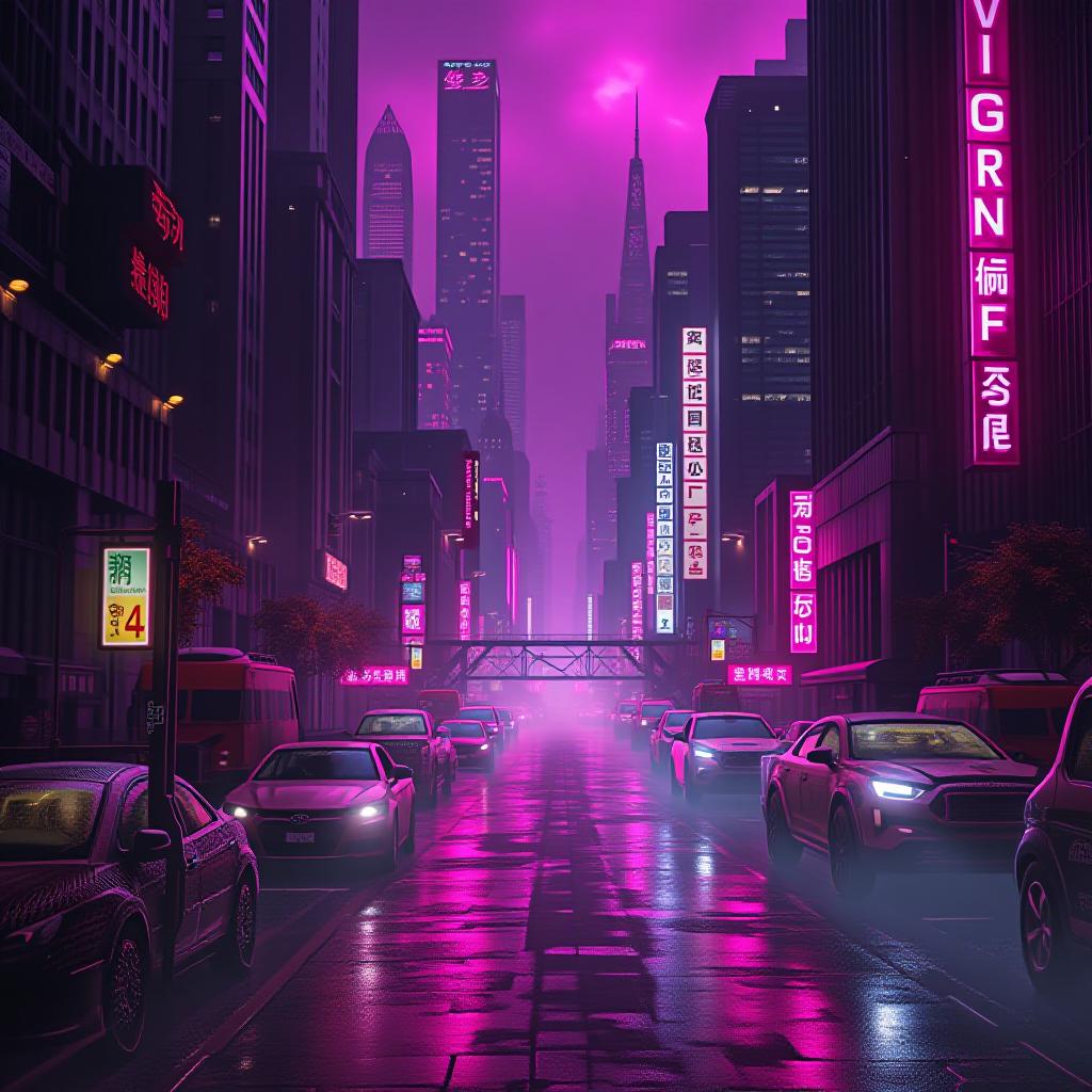  cyberpunk style city. cyberpunk, vaporwave, neon, vibes, vibrant, stunningly beautiful, crisp, detailed, sleek, ultramodern, magenta highlights, dark purple shadows, high contrast, cinematic, ultra detailed, intricate, professional