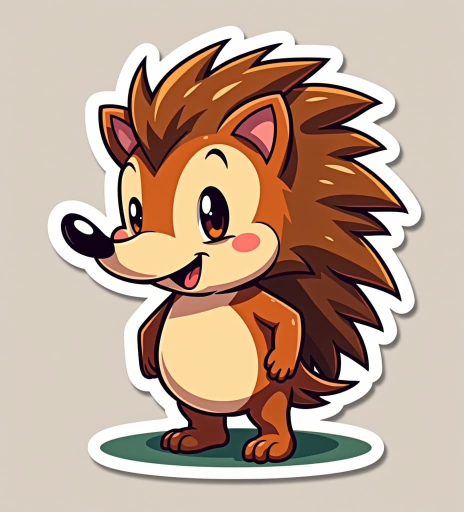  hedgehog sticker art cartoon