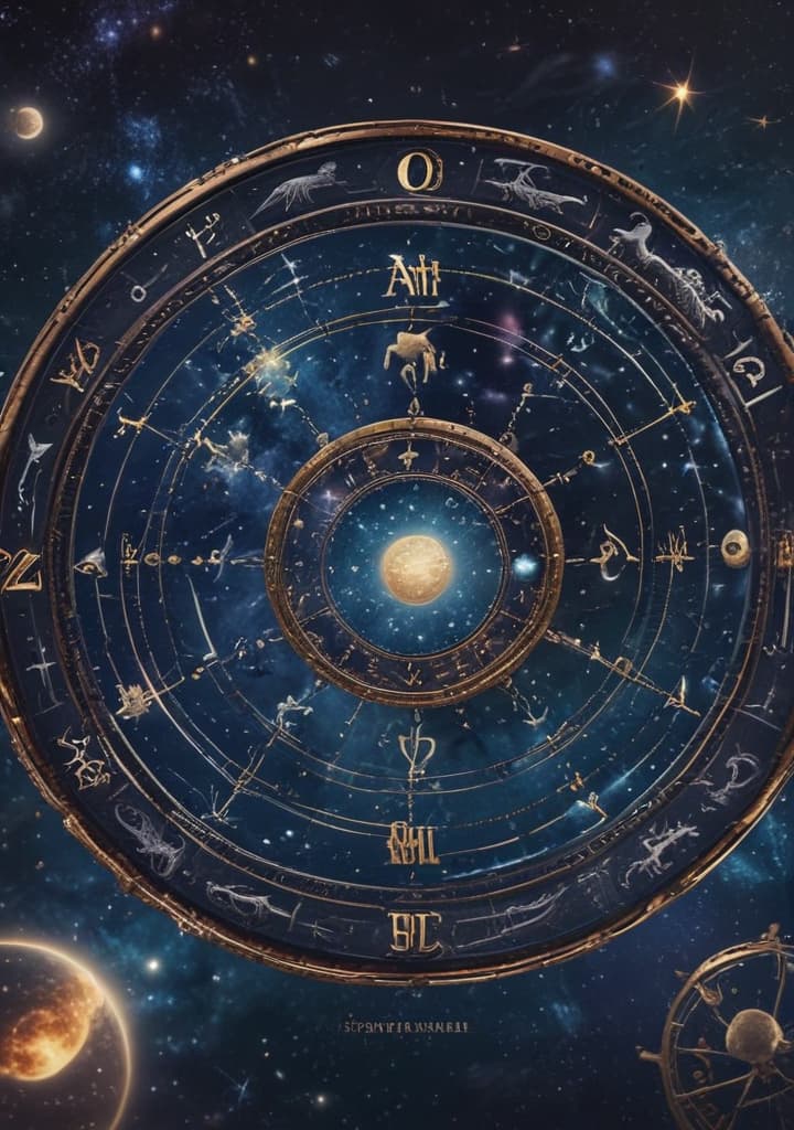 Design a celestial zodiac wallpaper featuring all 12 zodiac signs and constellations. highly detailed,studio lighting,professional,vivid colors, cinematic lighting, HDR, UHD, 4K, 8k, 64K