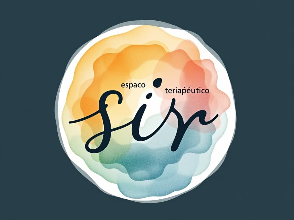  design a logo, in a watercolor style. espaço de psicoterapia e psicopedagogia . quero que use cores claras , transmitindo paz e tranquilidade , with the text 'espaço terapêutico sir '.