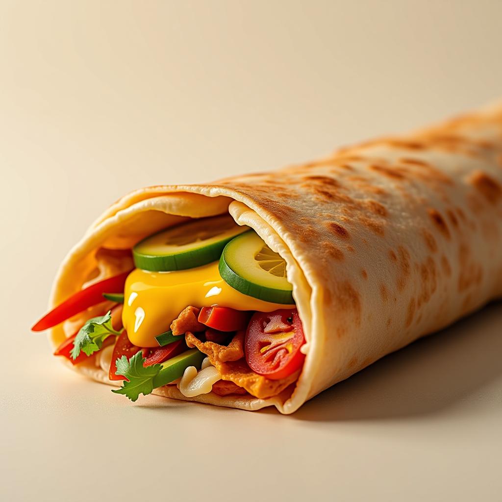  shawarma on a bright background.