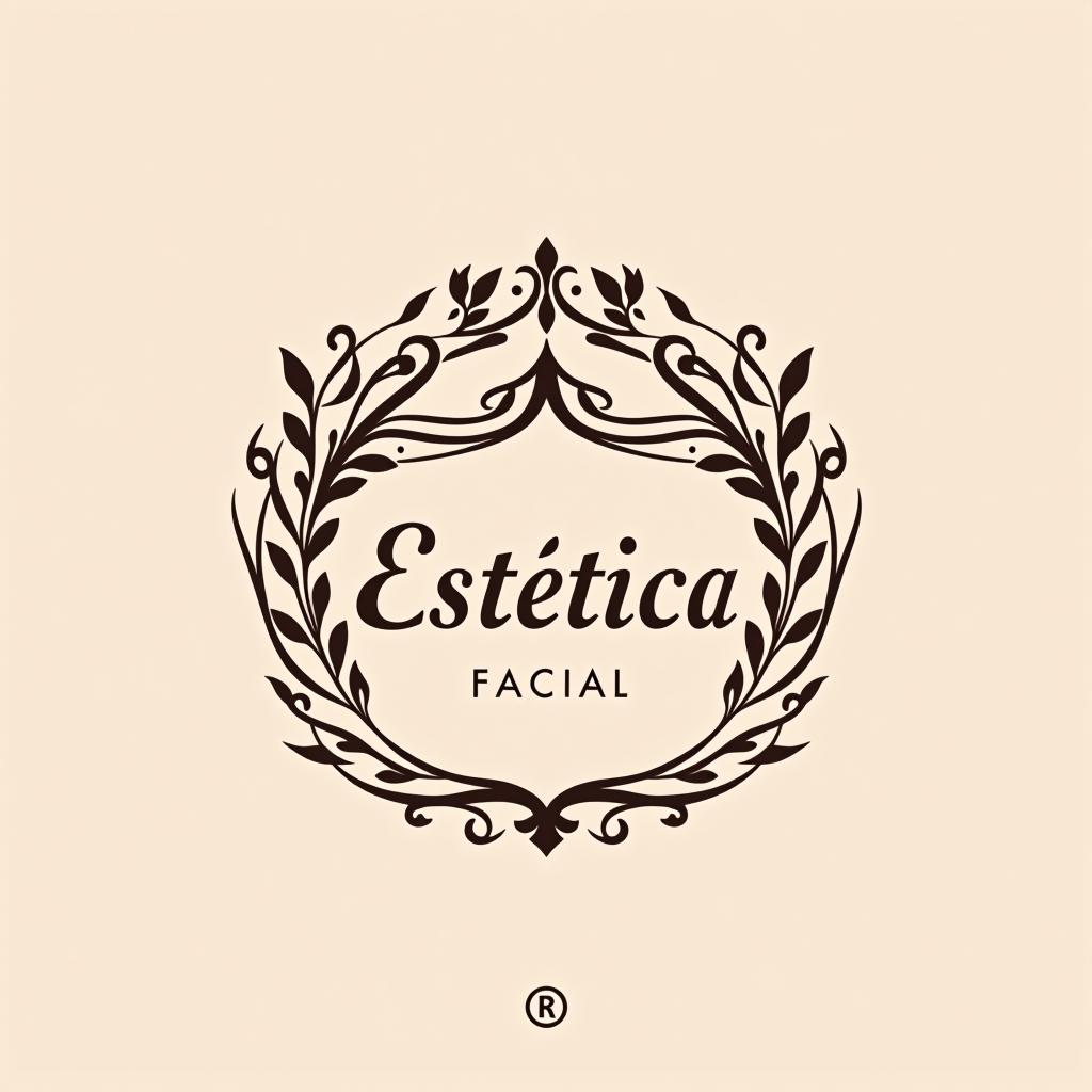  design a logo, , with the text 'un logo para mi estética facial que sea bonito y elegante'.