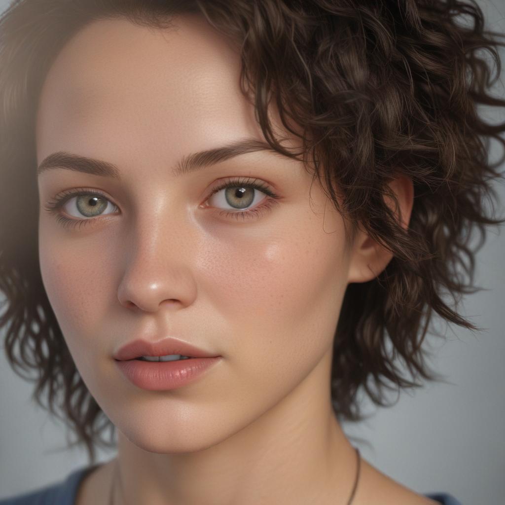 Create A high-quality Photorealistic of female Generate a stunningly photorealistic avatar that closely resembles a real human face. Pay attention to fine details like skin texture, hair strands, and eye reflections. The avatar should have a natural, lifelike expression with subtle emotions conveyed through the eyes and facial features. Use realistic lighting and shadows to enhance the depth and dimensionality of the portrait, creating an uncanny sense of realism.. Gender: female