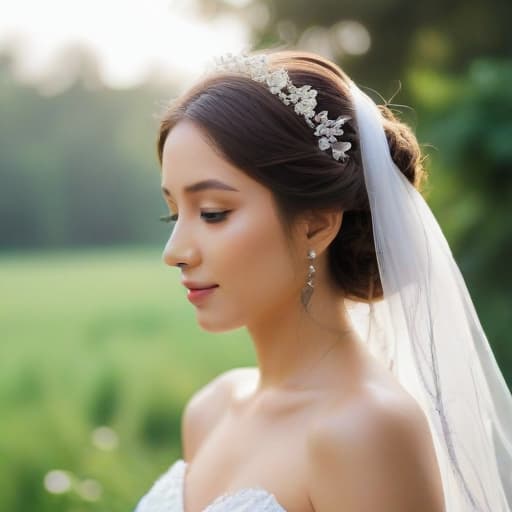 Bride in Macro Photography style with Nature background